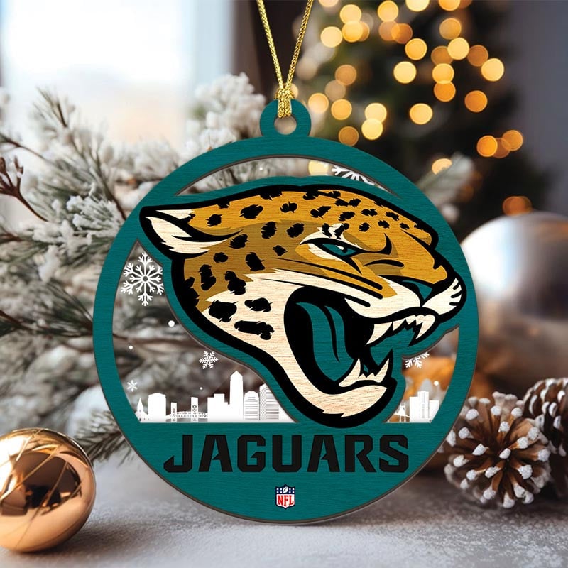 Sportswearmerch Jacksonville Jaguars NFL Acrylic Mix Wooden Ornament Gift For Fans