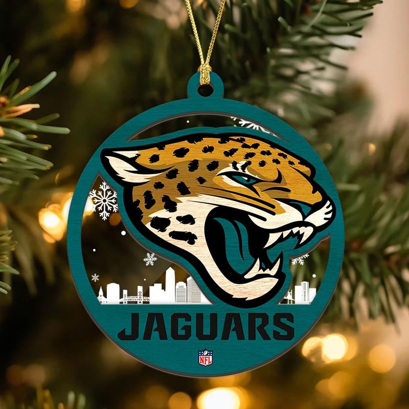 Sportswearmerch Jacksonville Jaguars NFL Acrylic Mix Wooden Ornament Gift For Fans