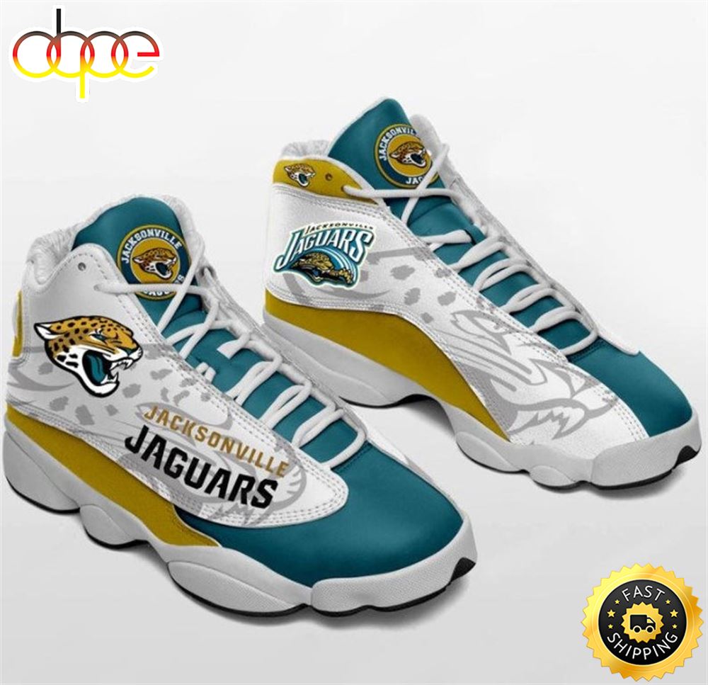 Sportswearmerch Jacksonville Jaguars NFL AJ13 Sneakers Shoes For Men And Women