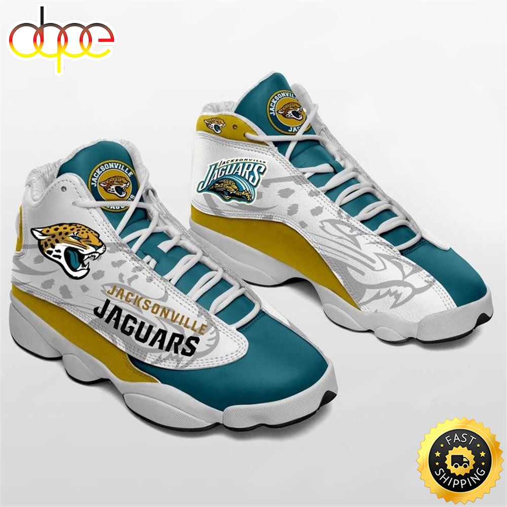 Sportswearmerch Jacksonville Jaguars NFL AJ13 Sneakers Shoes For Men And Women