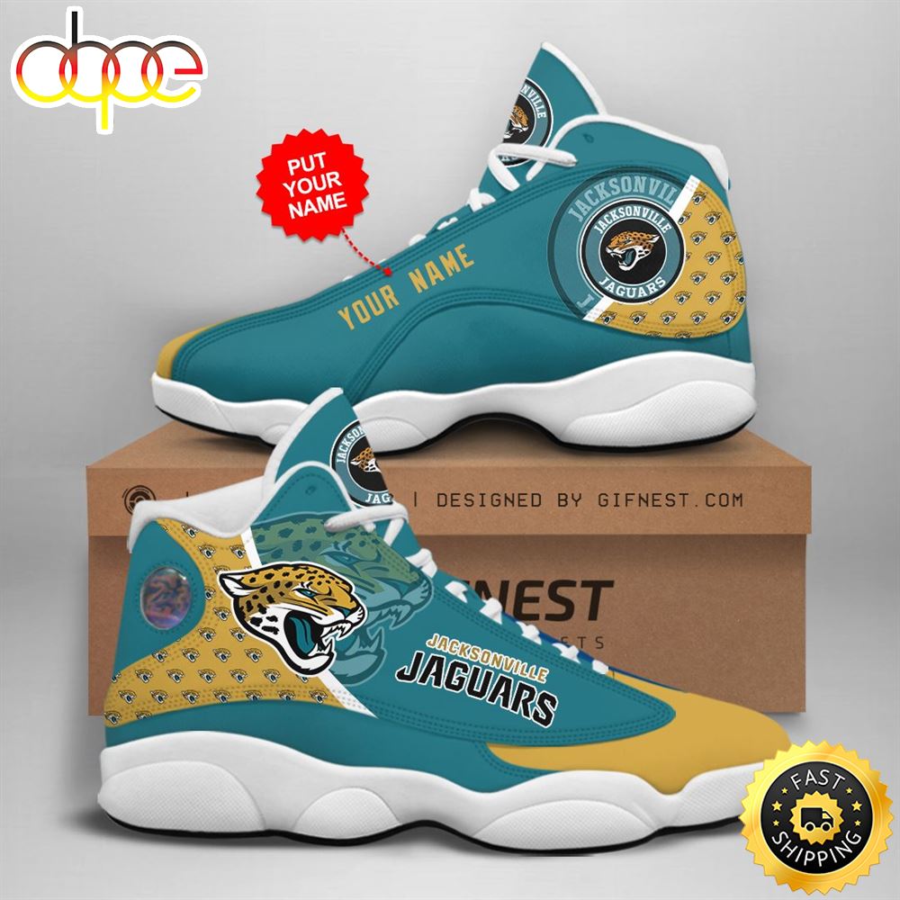 Sportswearmerch Jacksonville Jaguars NFL AJ13 Sneakers Shoes For Men And Women