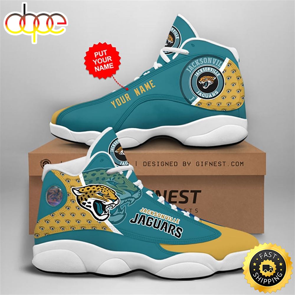 Sportswearmerch Jacksonville Jaguars NFL AJ13 Sneakers Shoes For Men And Women