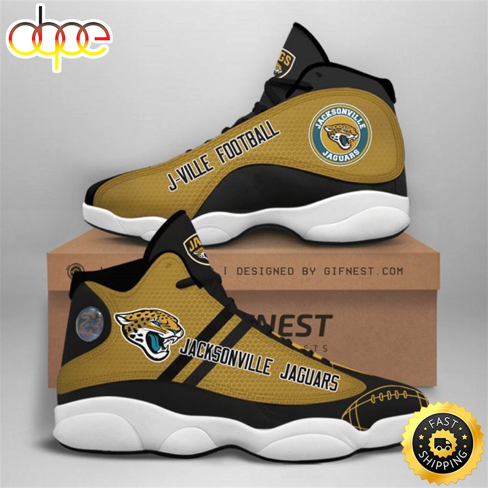 Sportswearmerch Jacksonville Jaguars NFL AJ13 Sneakers Shoes For Men And Women