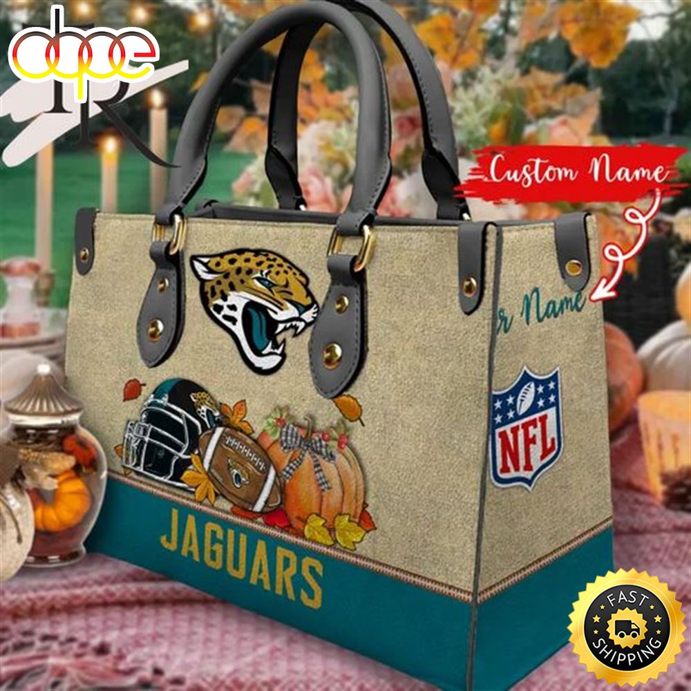 Sportswearmerch Jacksonville Jaguars NFL Autumn Women Leather Hand Bag For Fan