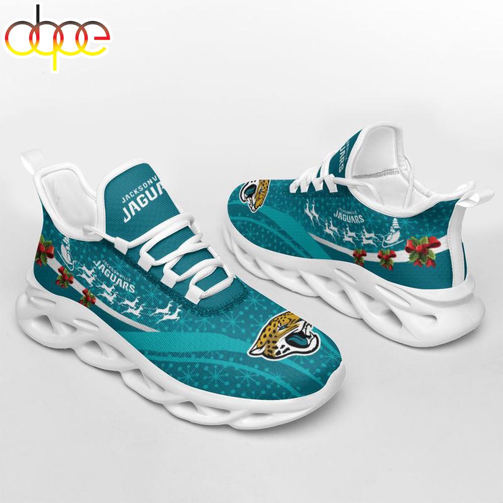 Sportswearmerch Jacksonville Jaguars NFL Christmas Pattern Max Soul Shoes Sneakers For Men And Women