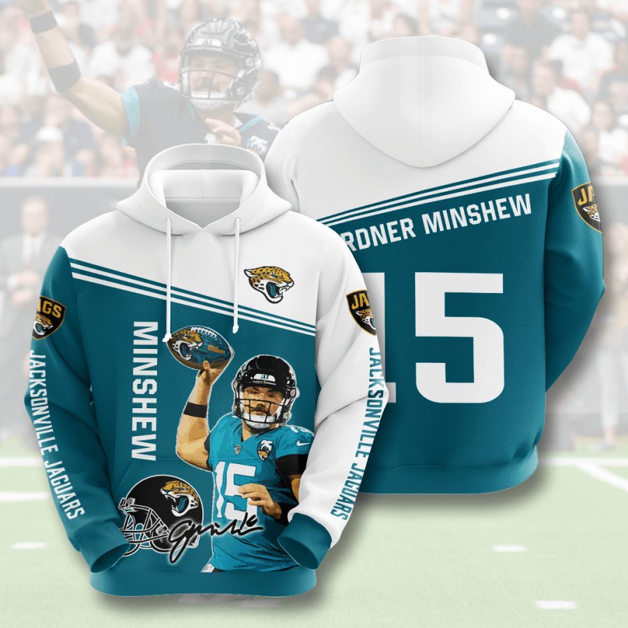 Sportswearmerch Jacksonville Jaguars NFL Gardner Minshew Teal White Personalized Hoodie For Fan