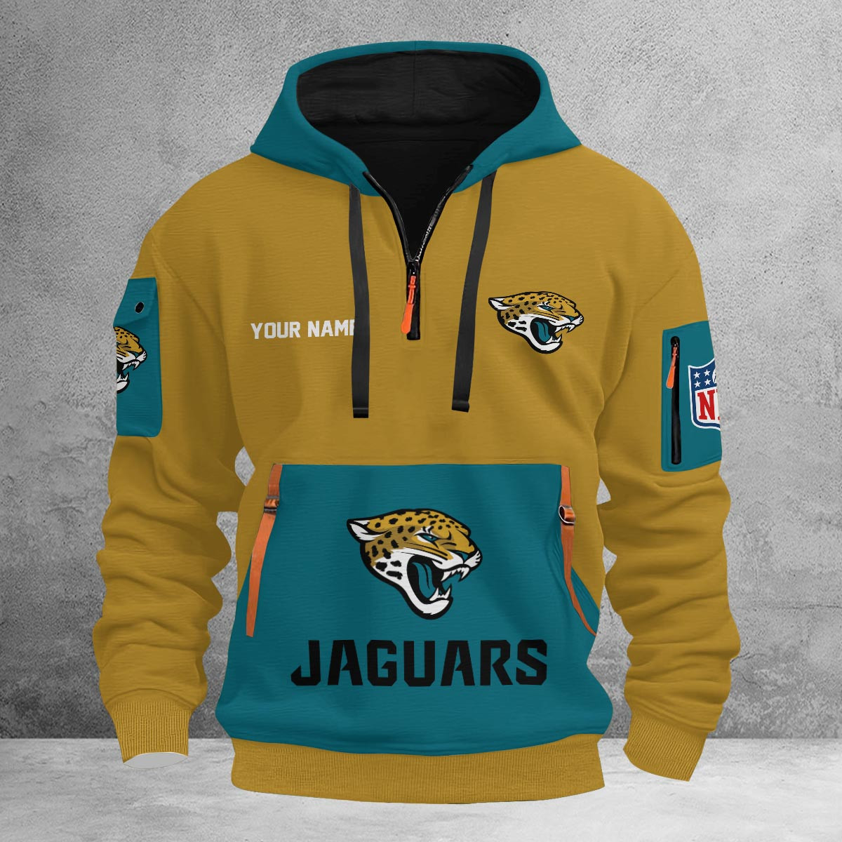 Sportswearmerch Jacksonville Jaguars NFL Half Zip Hoodie For Fan