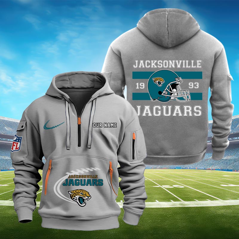 Sportswearmerch Jacksonville Jaguars NFL Half Zip Hoodie Personalized For Fan