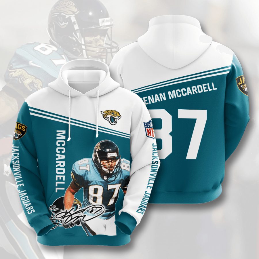 Sportswearmerch Jacksonville Jaguars NFL Keenan McCardell Teal White Personalized Hoodie For Fan