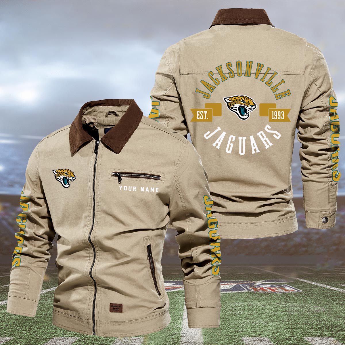 Sportswearmerch Jacksonville Jaguars NFL Lapel Jacket For Fan