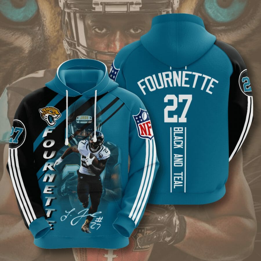 Sportswearmerch Jacksonville Jaguars NFL Leonard Fournette Teal Black Personalized Hoodie For Fan