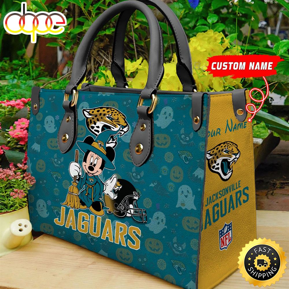 Sportswearmerch Jacksonville Jaguars NFL Minnie Women Leather Hand Bag For Fan