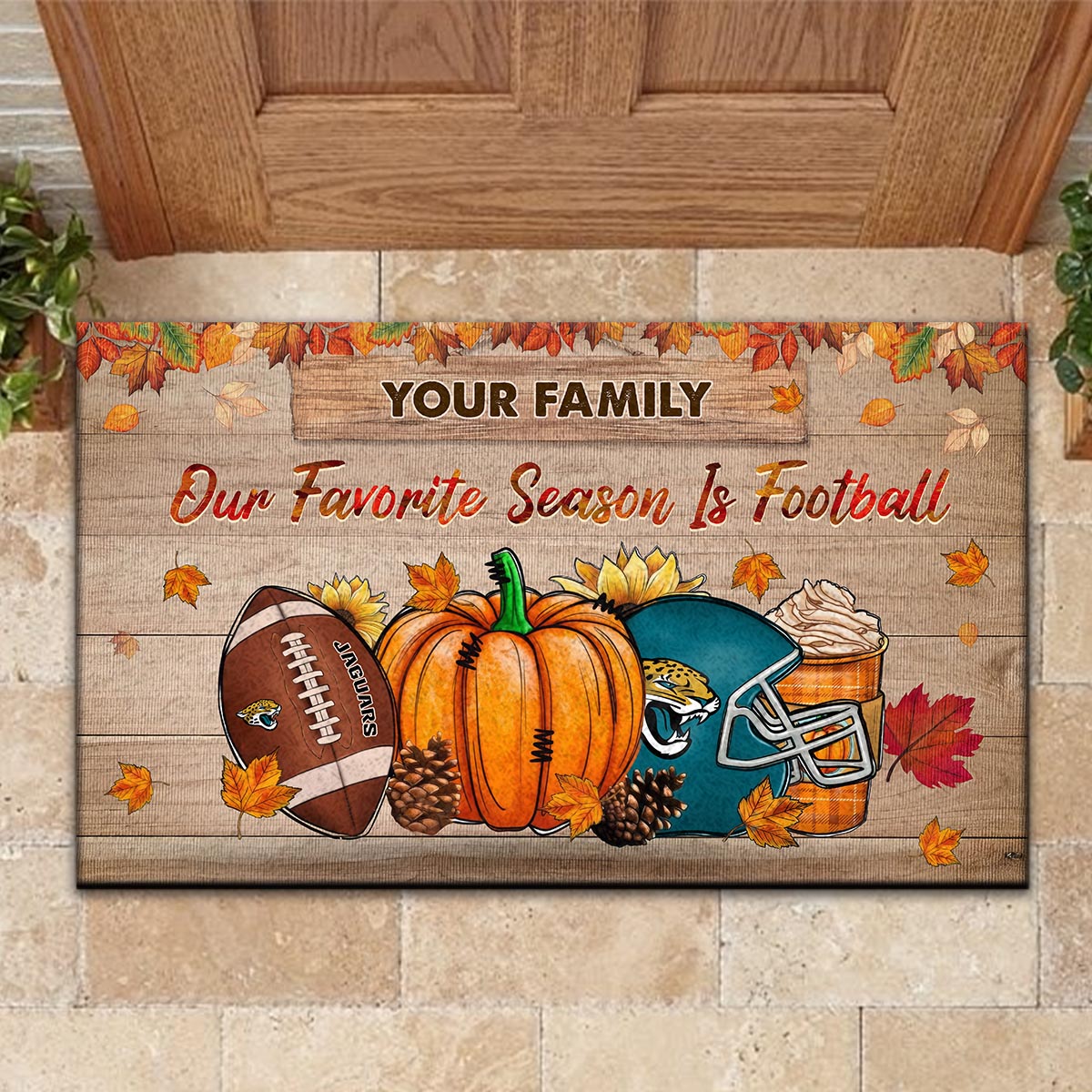 Sportswearmerch Jacksonville Jaguars NFL Our Favorite Season is Football Doormat For Fan