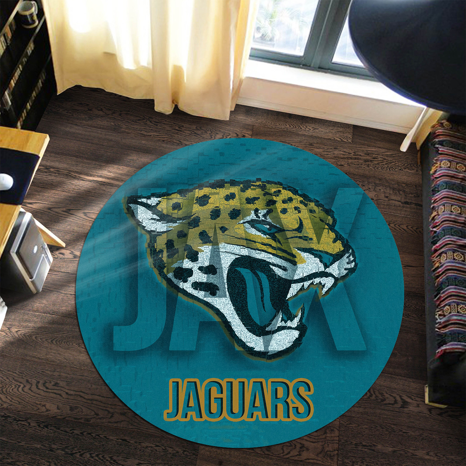Sportswearmerch Jacksonville Jaguars NFL Round Rug For Fan