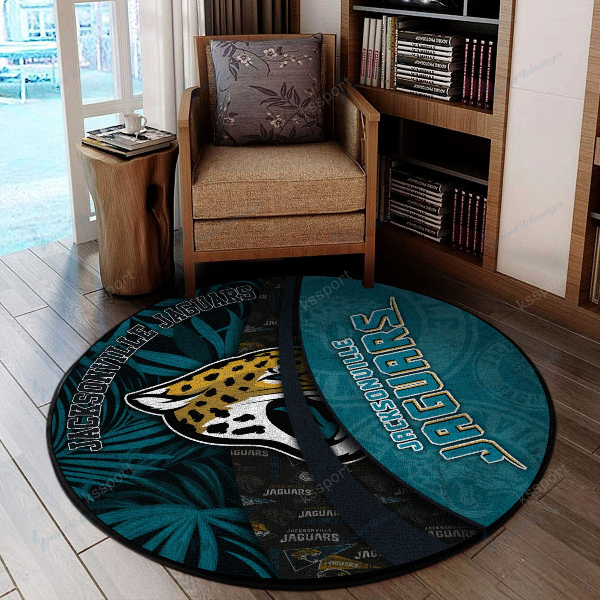 Sportswearmerch Jacksonville Jaguars NFL Round Rug For Fan