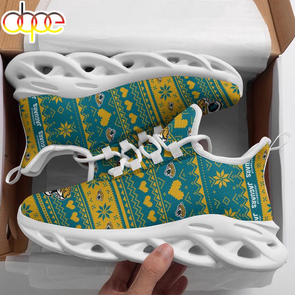 Sportswearmerch Jacksonville Jaguars NFL X-max Patterns Christmas Max Soul Shoes Sneakers For Men And Women