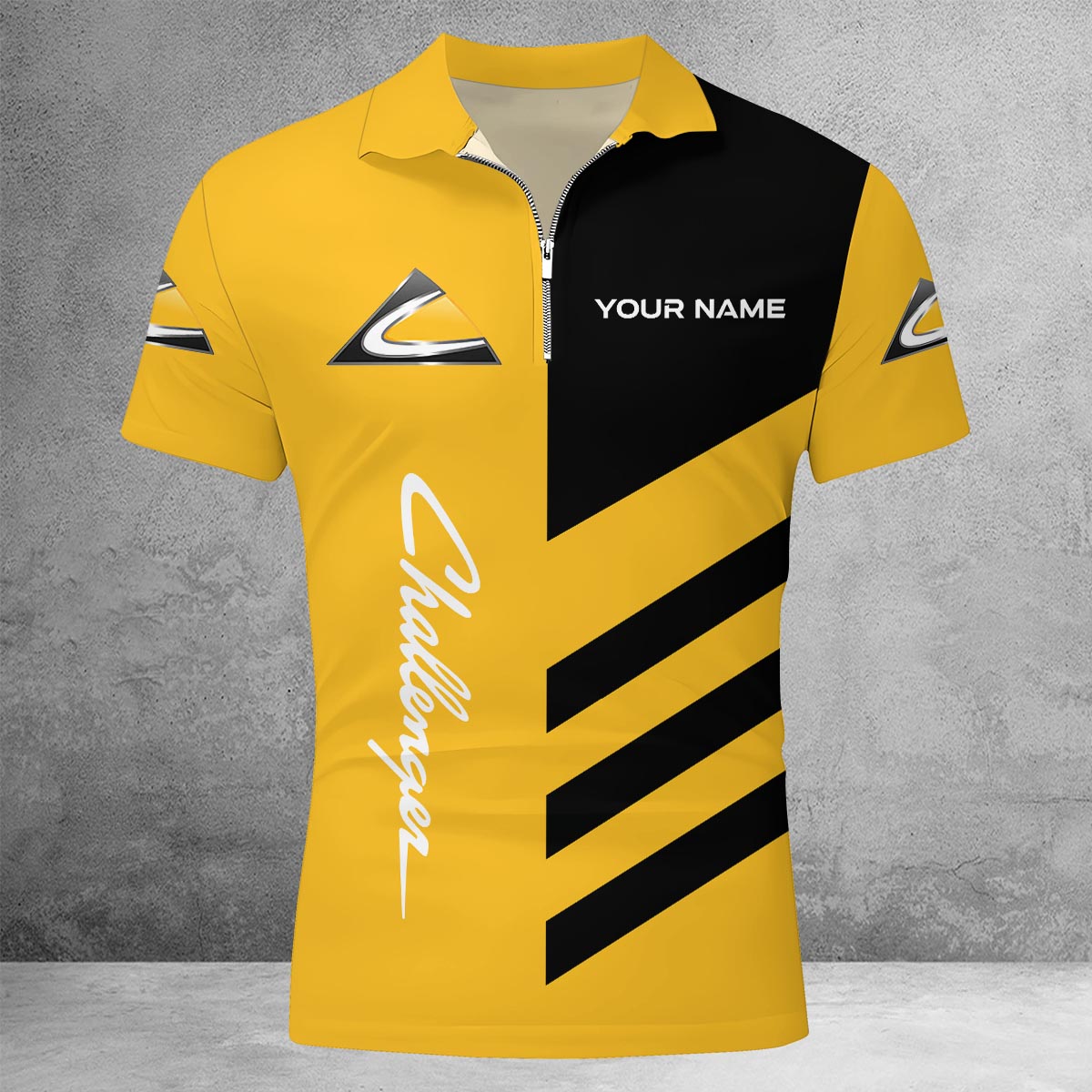 Sportswearmerch JCB Tractor Lapel Zip Polo Shirt For Fan