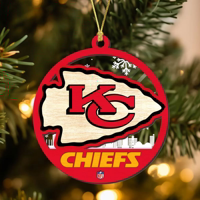 Sportswearmerch Kansas City Chiefs NFL Acrylic Mix Wooden Ornament Gift For Fans