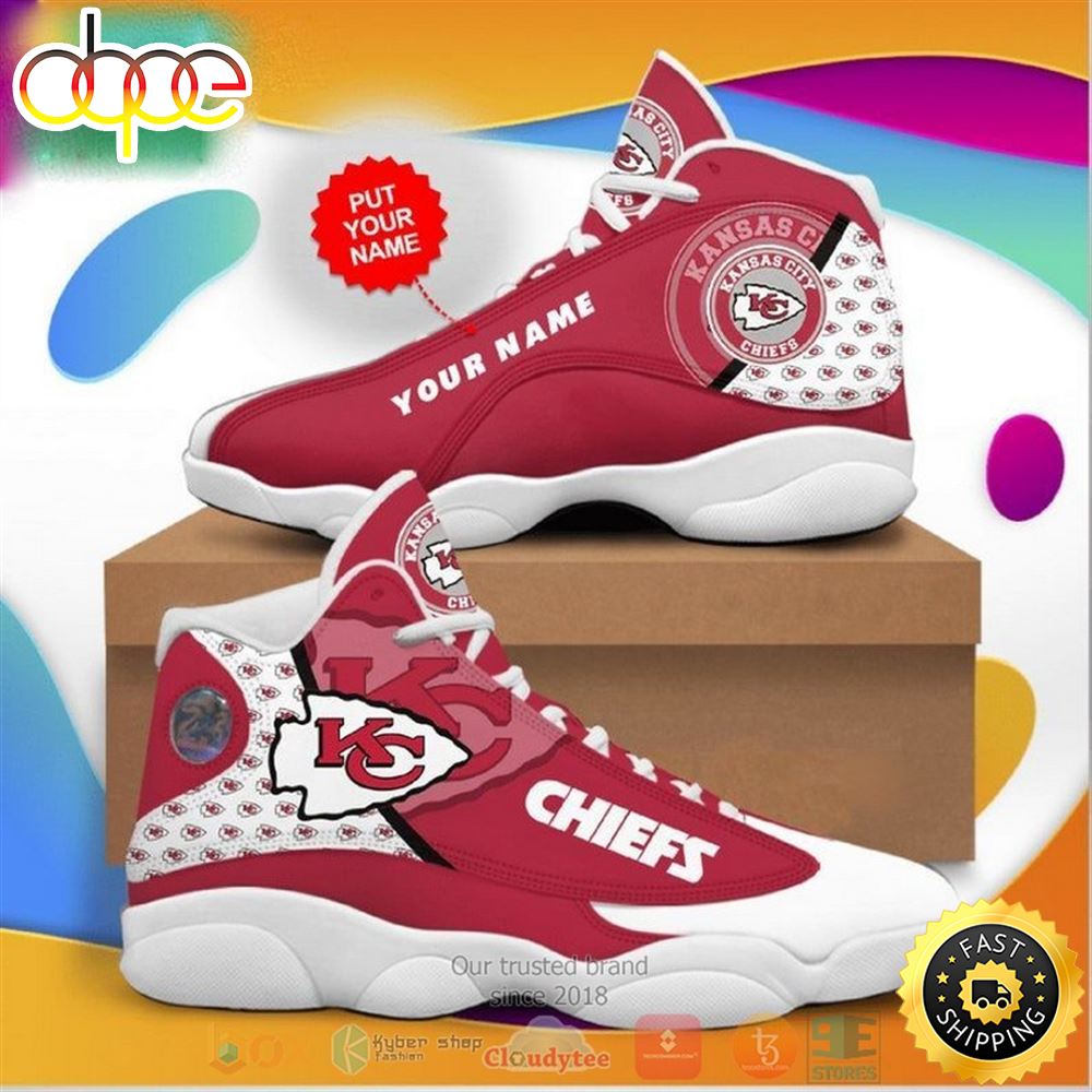 Sportswearmerch Kansas City Chiefs NFL AJ13 Sneakers Shoes For Men And Women