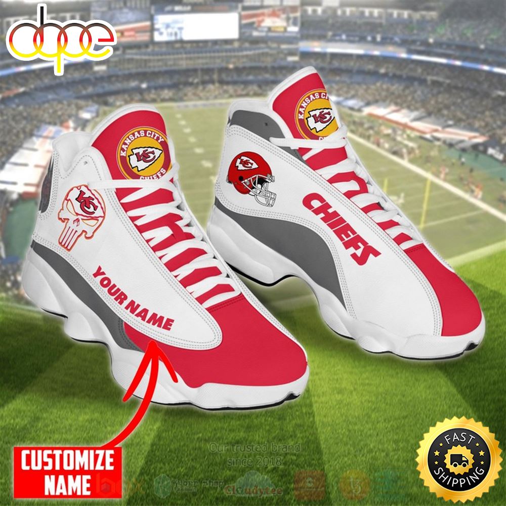 Sportswearmerch Kansas City Chiefs NFL AJ13 Sneakers Shoes For Men And Women