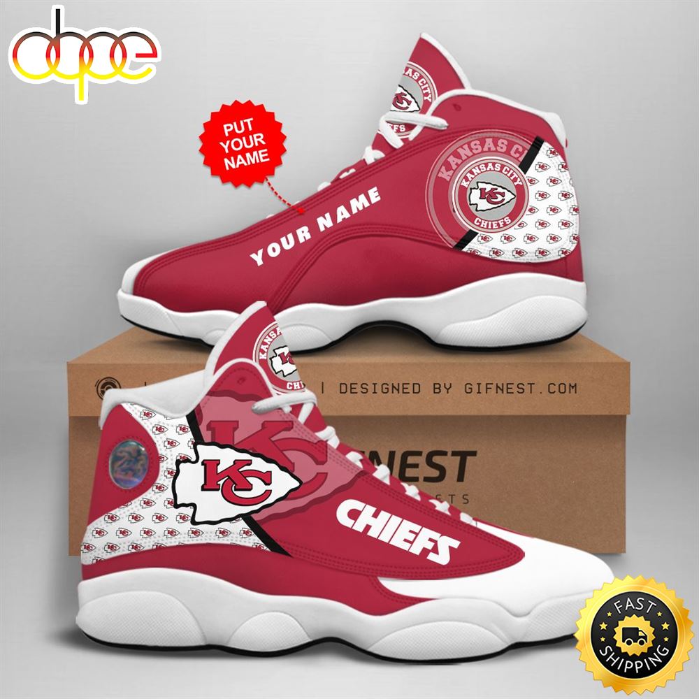 Sportswearmerch Kansas City Chiefs NFL AJ13 Sneakers Shoes For Men And Women