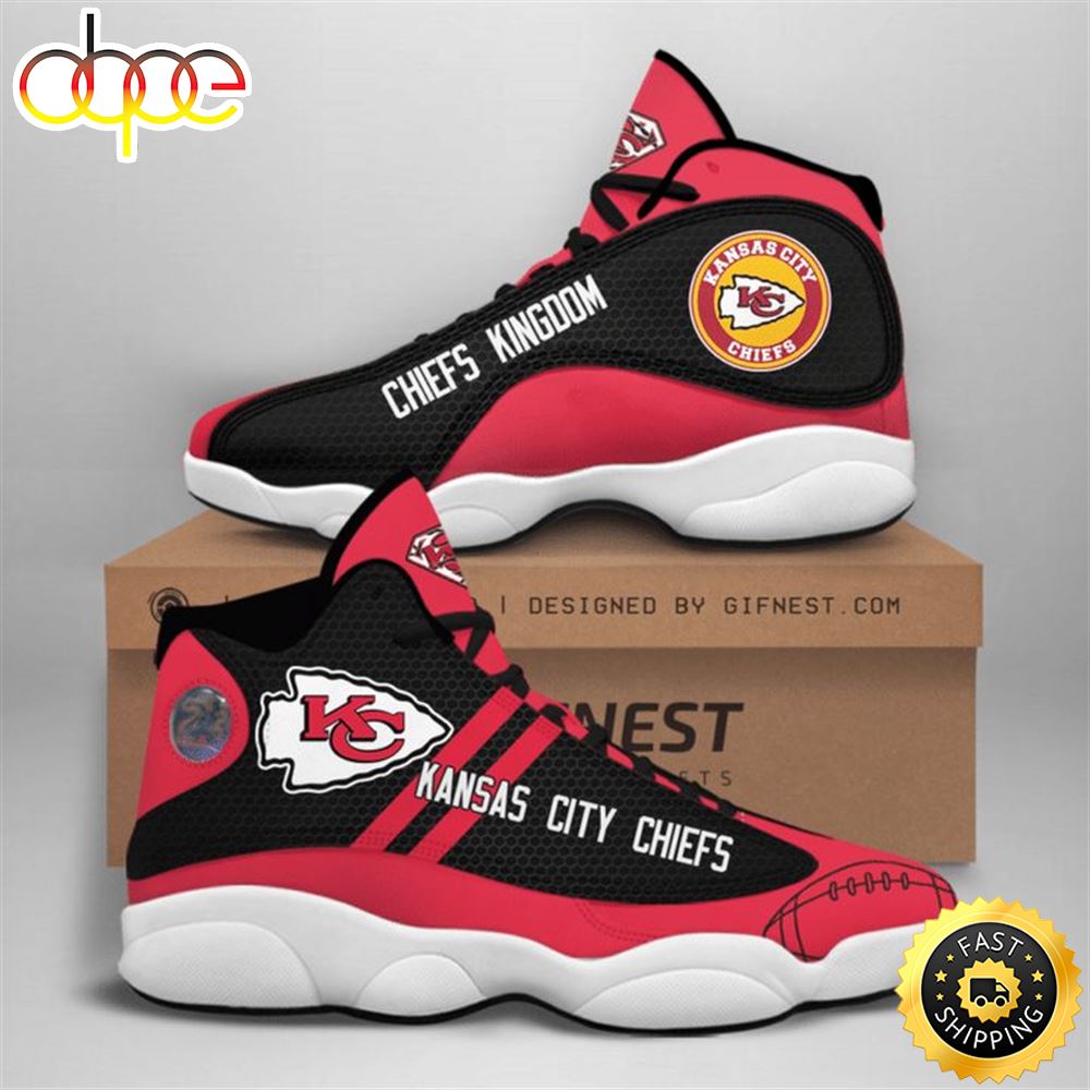 Sportswearmerch Kansas City Chiefs NFL AJ13 Sneakers Shoes For Men And Women
