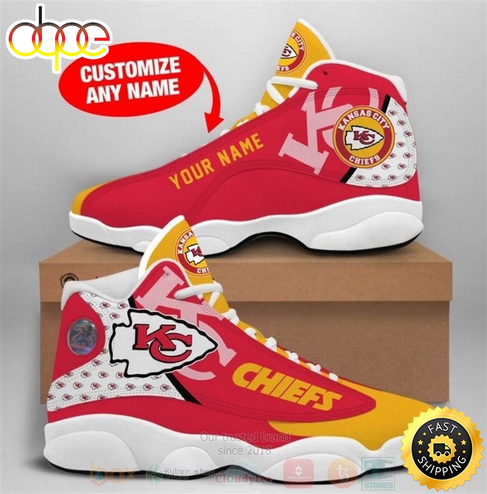 Sportswearmerch Kansas City Chiefs NFL AJ13 Sneakers Shoes For Men And Women