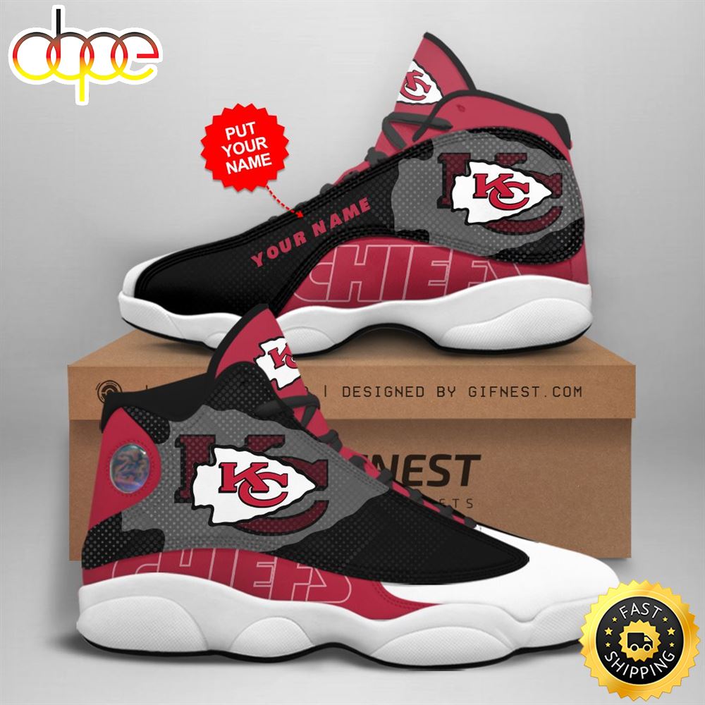 Sportswearmerch Kansas City Chiefs NFL AJ13 Sneakers Shoes For Men And Women