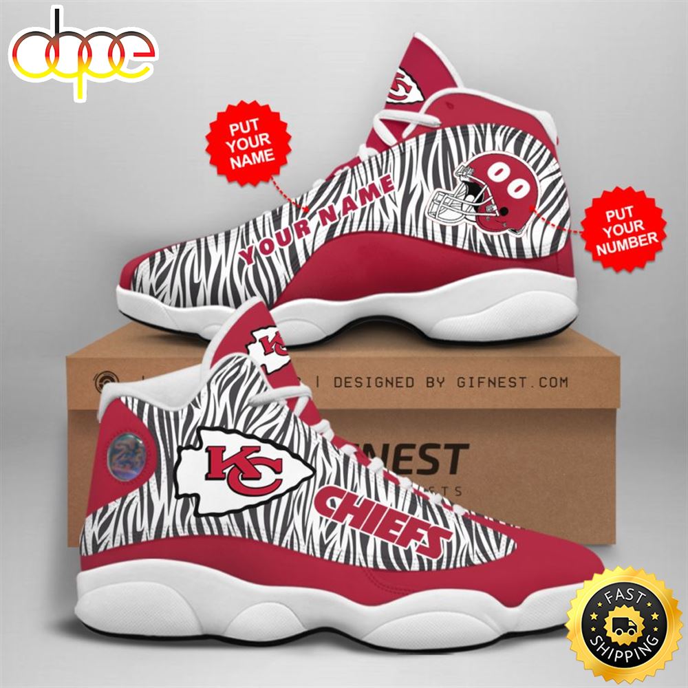 Sportswearmerch Kansas City Chiefs NFL AJ13 Sneakers Shoes For Men And Women