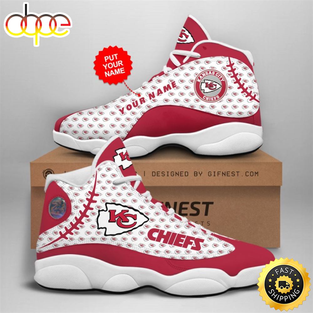 Sportswearmerch Kansas City Chiefs NFL AJ13 Sneakers Shoes For Men And Women