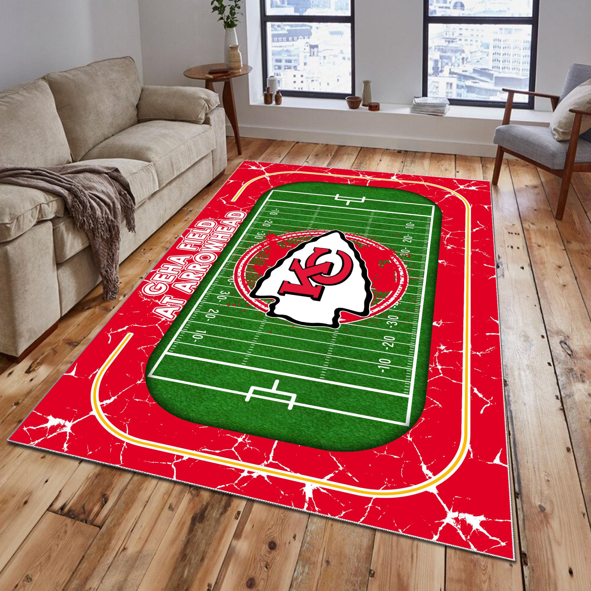 Sportswearmerch Kansas City Chiefs NFL Area Rug For Fan