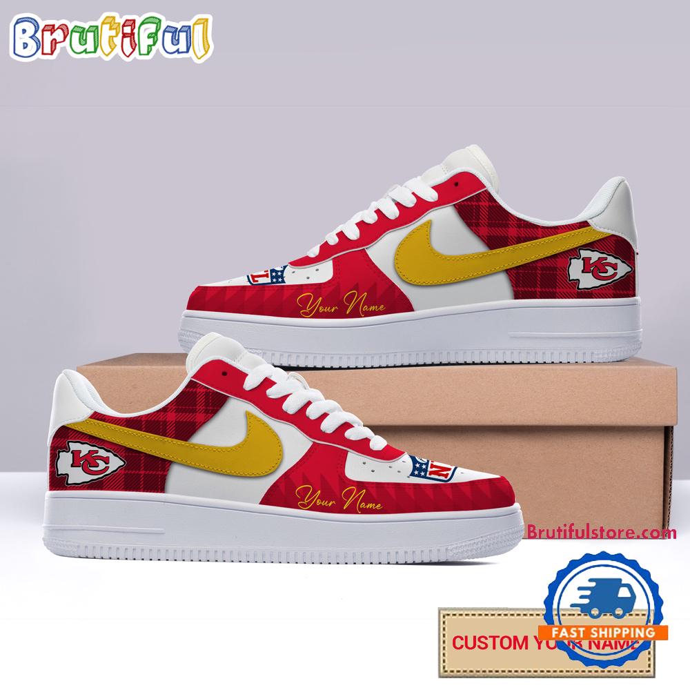 Sportswearmerch Kansas City Chiefs NFL Christmas Logo Pattern Custom Air Low-Top Shoes For Men And Women