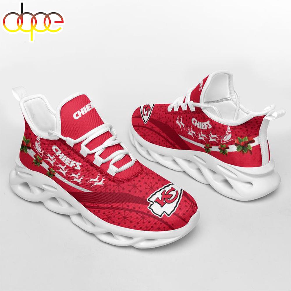 Sportswearmerch Kansas City Chiefs NFL Christmas Pattern Max Soul Shoes Sneakers For Men And Women Gift