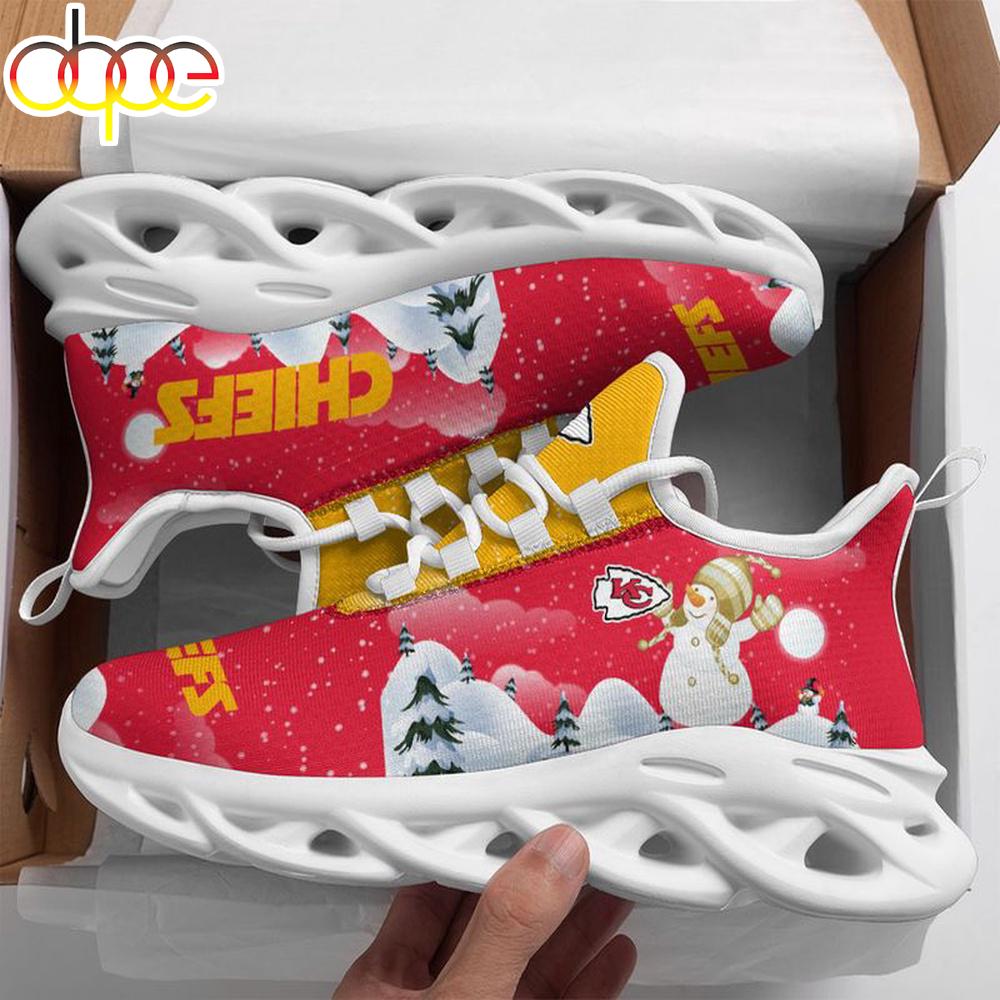 Sportswearmerch Kansas City Chiefs NFL Christmas Snowman Max Soul Shoes Sneakers For Men And Women