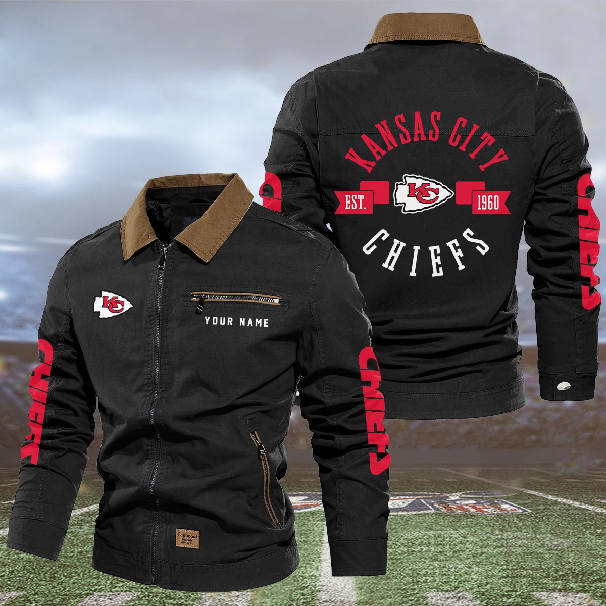 Sportswearmerch Kansas City Chiefs NFL Lapel Jacket For Fan