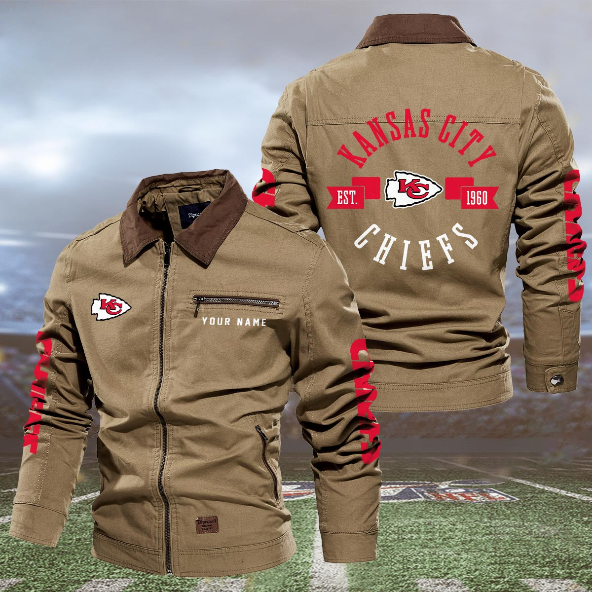 Sportswearmerch Kansas City Chiefs NFL Lapel Jacket For Fan