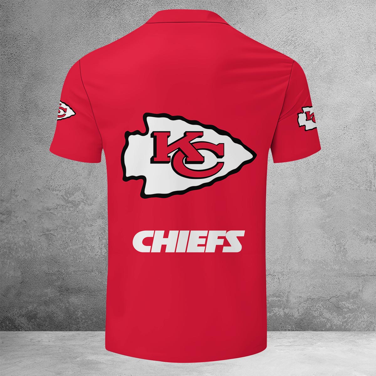 Sportswearmerch Kansas City Chiefs NFL Lapel Zip Polo Shirt For Fan