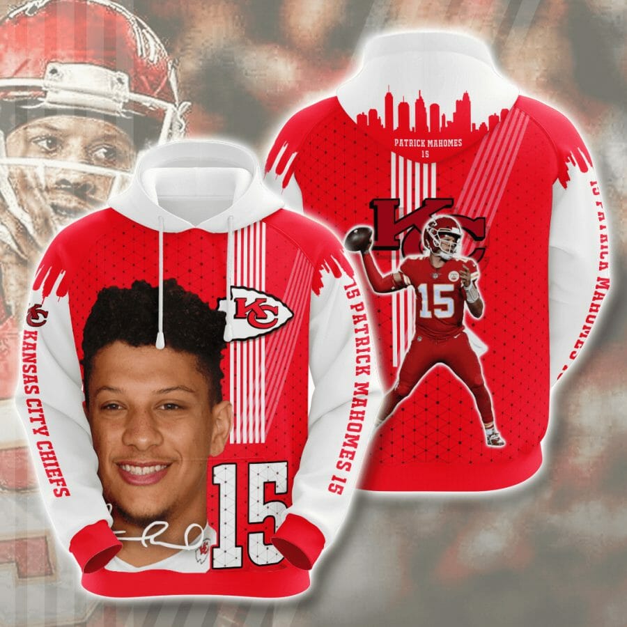 Sportswearmerch Kansas City Chiefs NFL Patrick Mahomes II Red White Personalized Hoodie For Fan