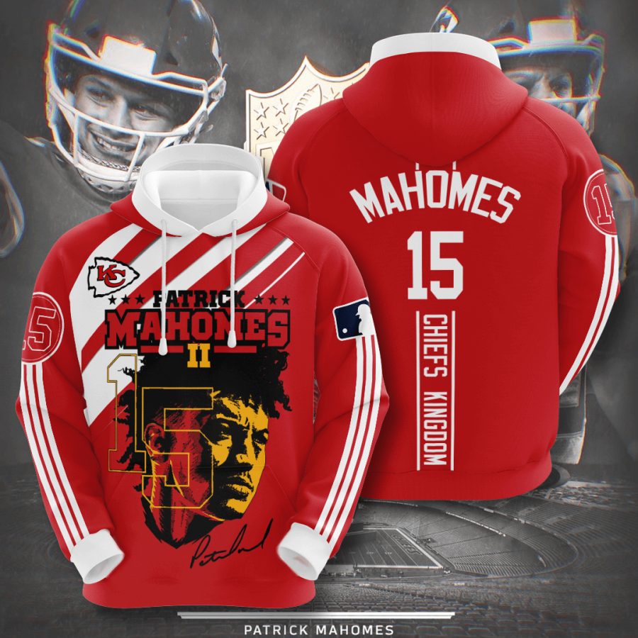Sportswearmerch Kansas City Chiefs NFL Patrick Mahomes II Red White Stripes Personalized Hoodie For Fan