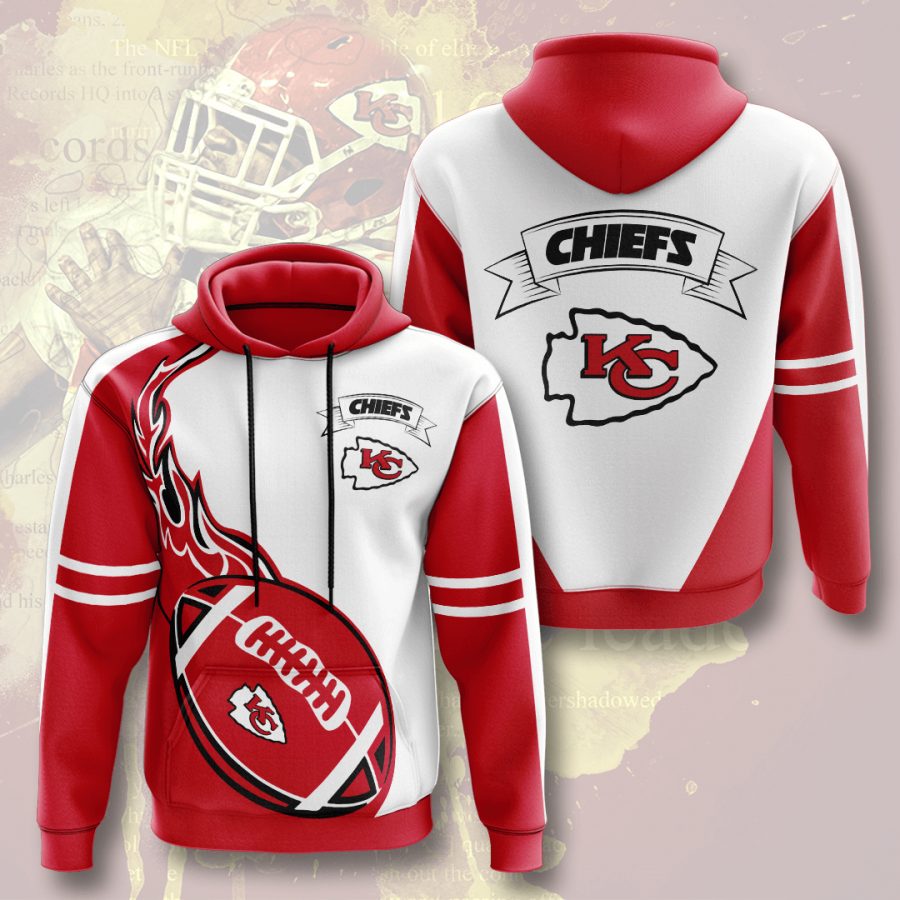 Sportswearmerch Kansas City Chiefs NFL Red Fire Personalized Hoodie For Fan
