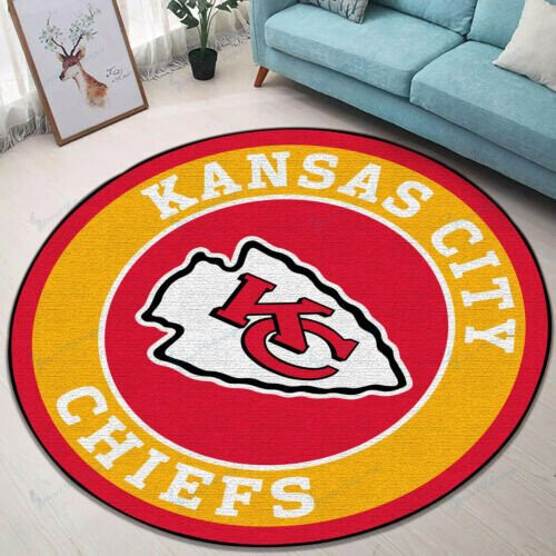 Sportswearmerch Kansas City Chiefs NFL Round Rug For Fan