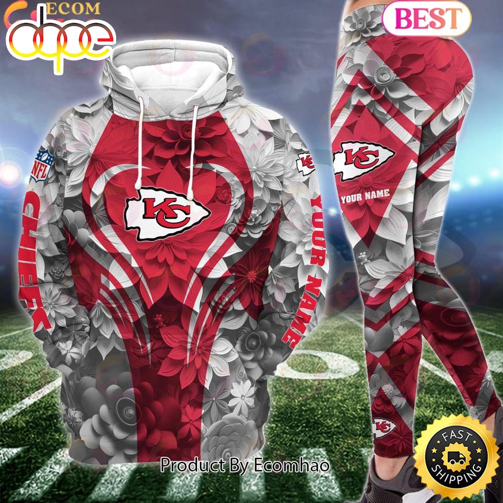 Sportswearmerch Kansas City Chiefs NFL Special Flowers Design Hoodie And Leggings For Fan