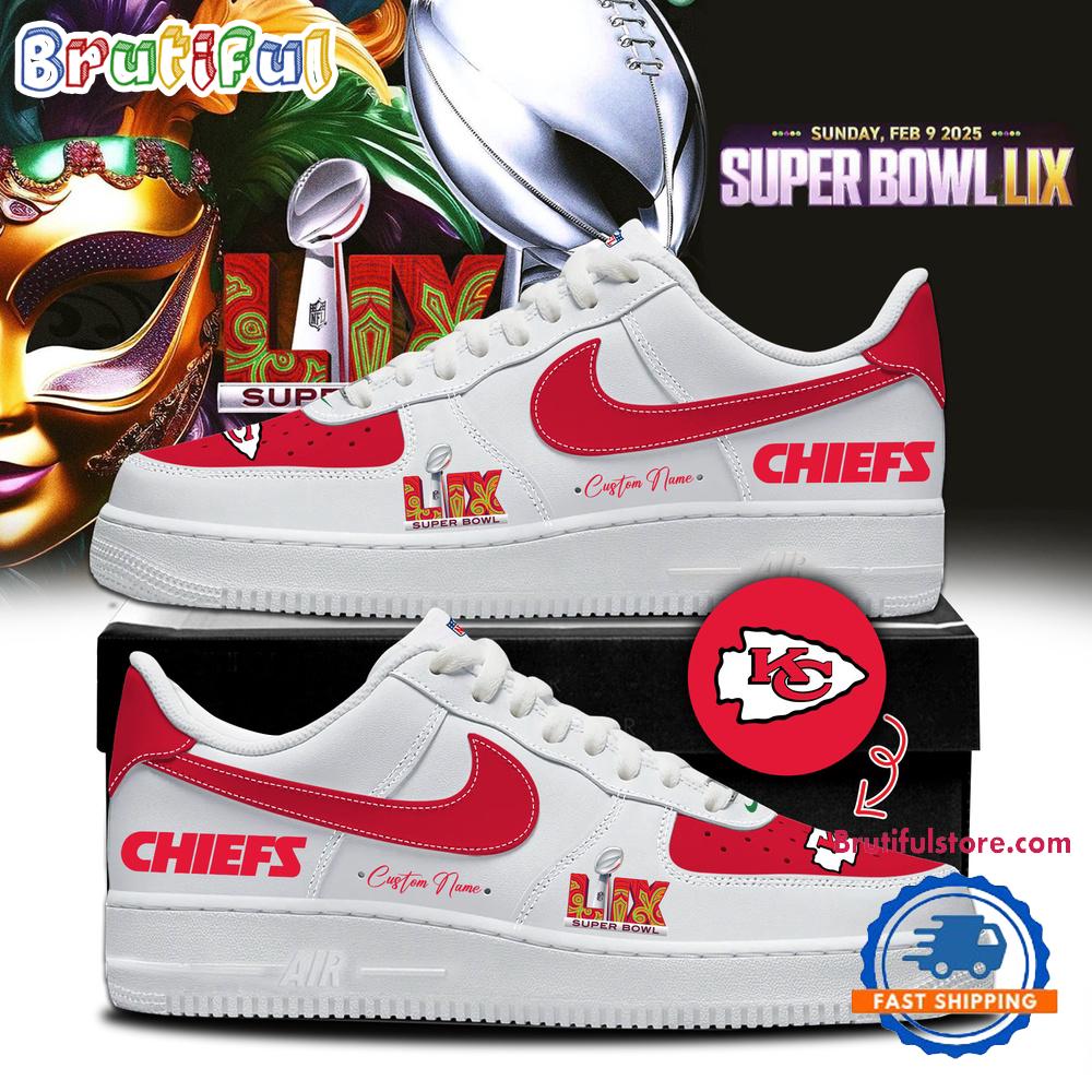 Sportswearmerch Kansas City Chiefs NFL Super Bowl LIX Red Air Low-Top Shoes For Men And Women