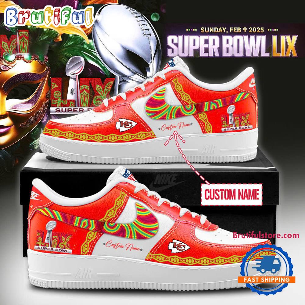 Sportswearmerch Kansas City Chiefs NFL Super Bowl LIX Special Edition Air Low-Top Shoes For Men And Women