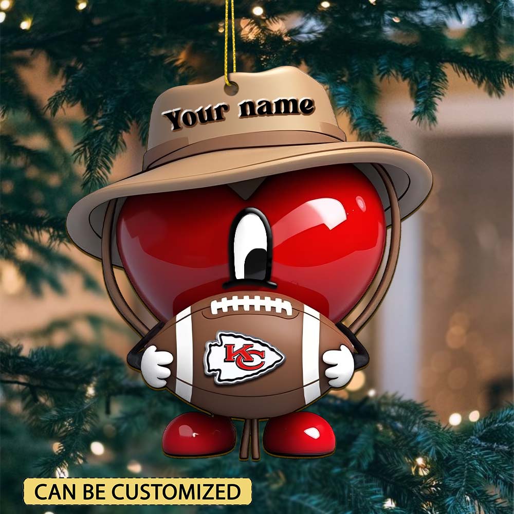 Sportswearmerch Kansas City Chiefs NFL x Bad Bunny Acrylic Ornament Gift For Fans