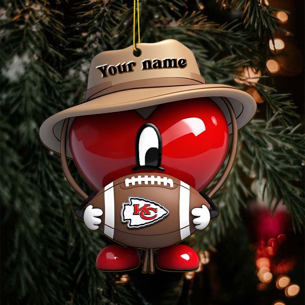 Sportswearmerch Kansas City Chiefs NFL x Bad Bunny Acrylic Ornament Gift For Fans