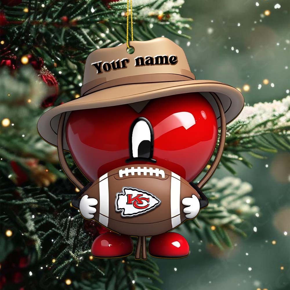 Sportswearmerch Kansas City Chiefs NFL x Bad Bunny Acrylic Ornament Gift For Fans