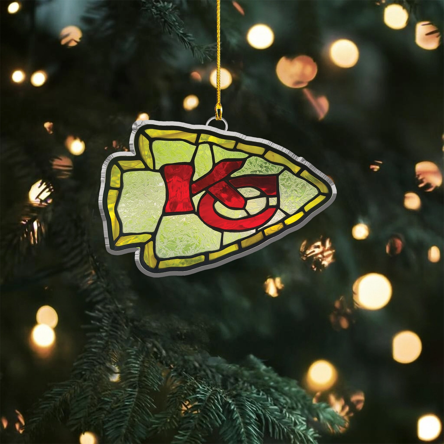 Sportswearmerch Kansas City Chiefs NFL x Christmas Acrylic Ornament Gift For Fans