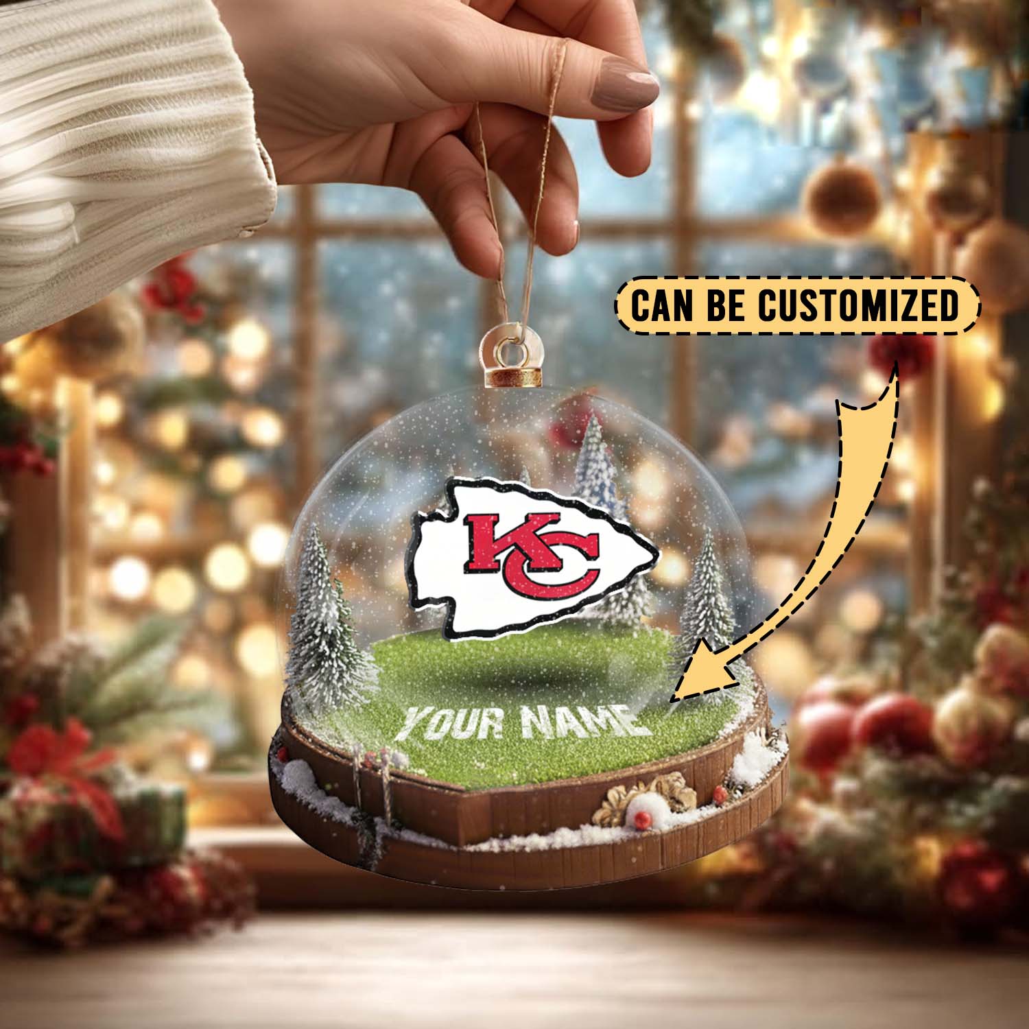 Sportswearmerch Kansas City Chiefs NFL x Christmas Acrylic Ornament Gift For Fans