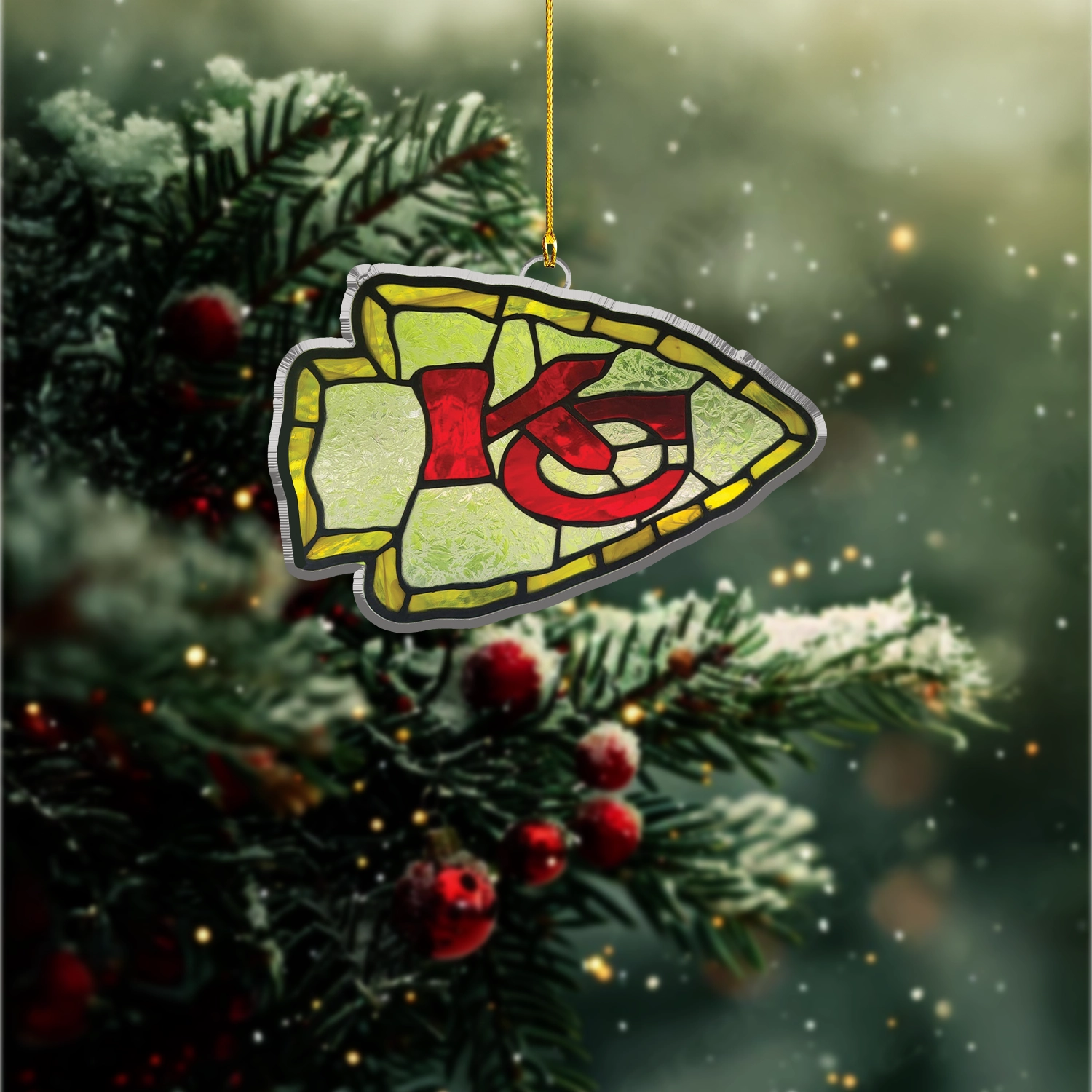 Sportswearmerch Kansas City Chiefs NFL x Christmas Acrylic Ornament Gift For Fans
